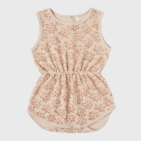 Rylee & Cru Little Girls' Flower Outline Cinch Playsuit 18/24m - Picture 1 of 1